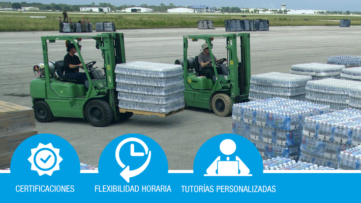 Manipulador de cargas con carretillas elevadoras*