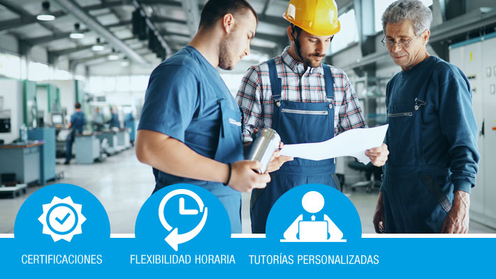 Trabajos de Mecánica, reparación y mantenimiento de máquinas y equipos industriales y/o equipos electromecánicos. Industria aeroespacial (bonificado)